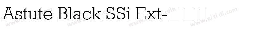 Astute Black SSi Ext字体转换